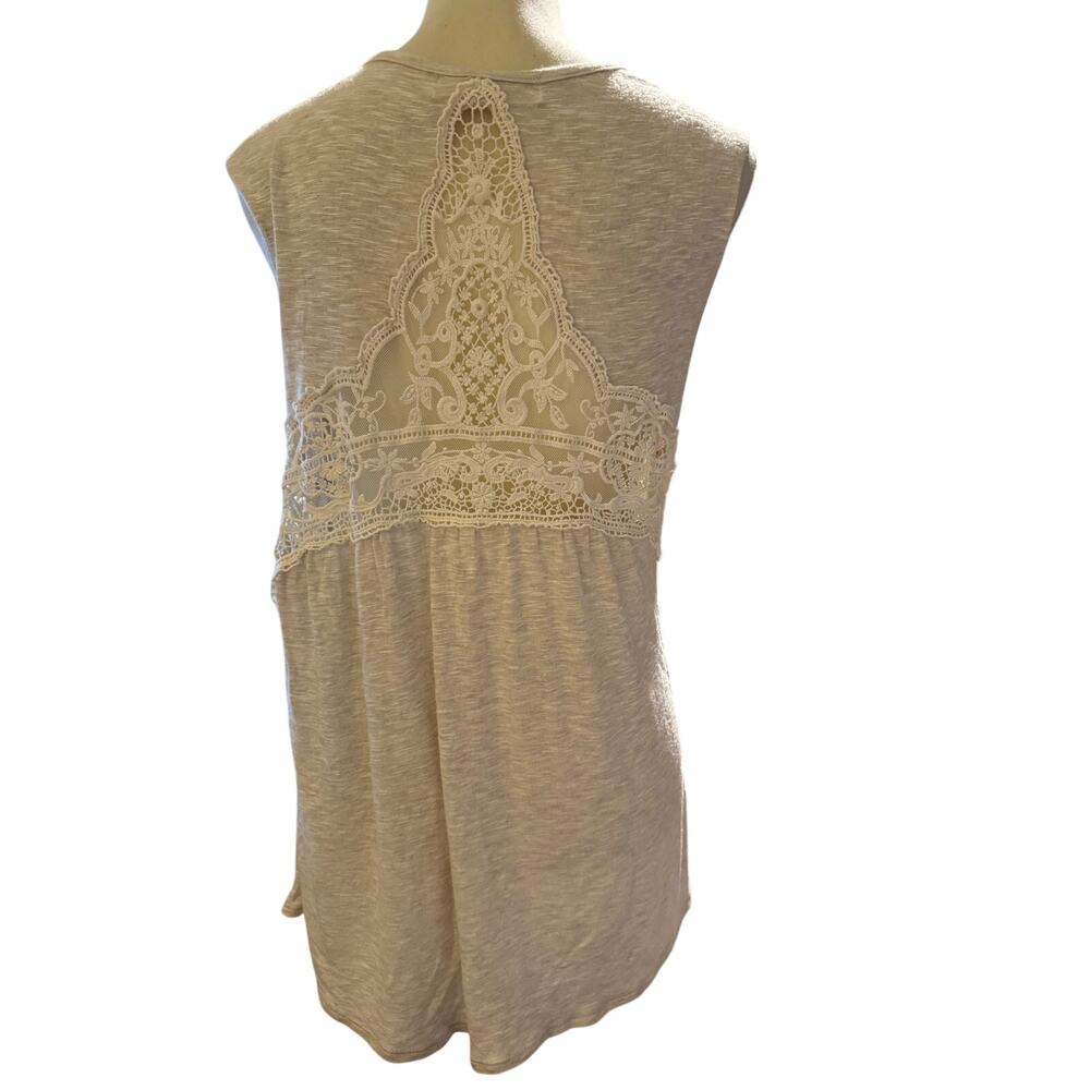 Magnolia South Tank Top With Crochet Lace Back Detail, Size Large